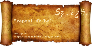 Szepesi Ábel névjegykártya